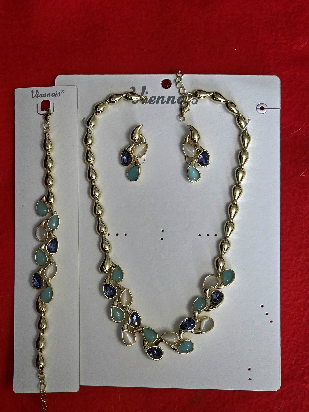 Fashion Designer Vintage Inspired Jewelry Set 3-Piece Necklace,Earrings Bracelet